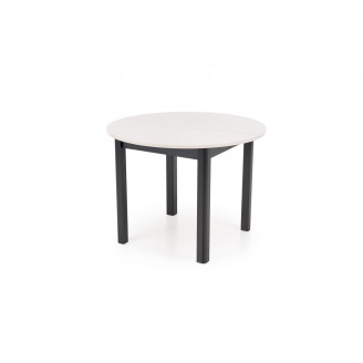 Stół okrągły rozkładany Ringo 102cm kaszmir / czarny Halmar