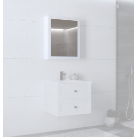 Lustro z szafką do łazienki Toreto 70x60cm białe Halmar