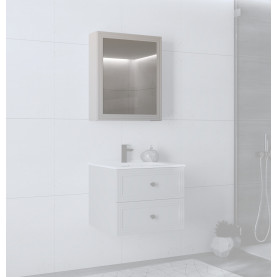 Lustro z szafką do łazienki Toreto 70x60cm kaszmir Halmar