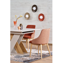 Stół rozkładany na jednej nodze Xarelto 130-175x85cm kaszmir / dąb cremona Halmar