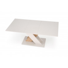 Stół rozkładany na jednej nodze Xarelto 130-175x85cm kaszmir / dąb cremona Halmar