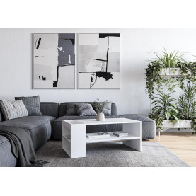 Stolik z półkami Murcia 100x55cm biały Halmar