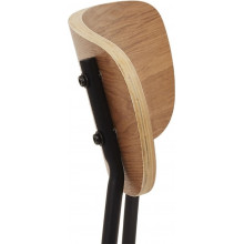 Krzesło tapicerowane z drewnianym oparciem Loki naturalny / beż Intesi