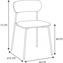 Krzesło tapicerowane z drewnianym oparciem Loki naturalny / beż Intesi