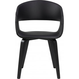 Krzesło z ekoskóry Supernova czarne Intesi 2