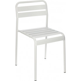 Krzesło metalowe Terra białe Intesi 2