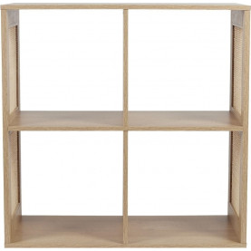 Regał boho z 4 półkami Kali 66x66cm odcień drewna Intesi 2