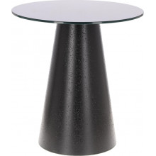 Stół okrągły fornirowany na jednej nodze Soleilo 60cm H62,5cm czarny Intesi