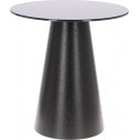 Stół okrągły fornirowany na jednej nodze Soleilo 60cm H62,5cm czarny Intesi