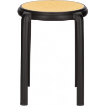 Stołek z tworzywa boho Zula 45cm czarny Intesi