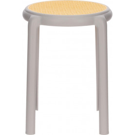 Stołek z tworzywa boho Zula 45cm szary Intesi 2