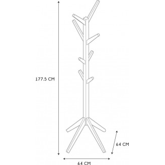 Wieszak stojący drzewko na ubrania Tree 177,5cm czarny Intesi
