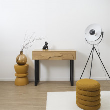 Konsola z szufladami Calypso 100x35cm dąb / czarny Intesi