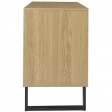 Komoda z 3 szufladami Calypso 120x35cm dąb / czarny Intesi