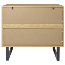 Komoda z 3 szufladami Calypso 120x35cm dąb / czarny Intesi
