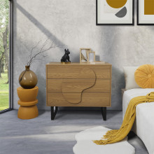 Komoda z 3 szufladami Calypso 120x35cm dąb / czarny Intesi