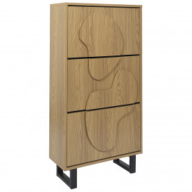 Szafka na buty stojąca Calypso 120x35cm dąb / czarny Intesi 2
