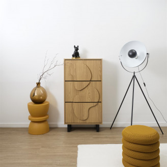 Szafka na buty stojąca Calypso 120x35cm dąb / czarny Intesi