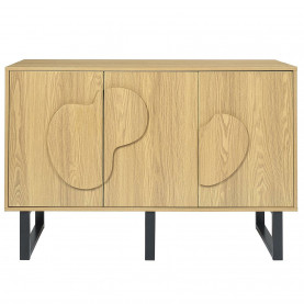 Komoda z półkami Calypso 120x35cm dąb / czarny Intesi
