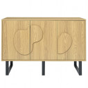 Komoda z półkami Calypso 120x35cm dąb / czarny Intesi