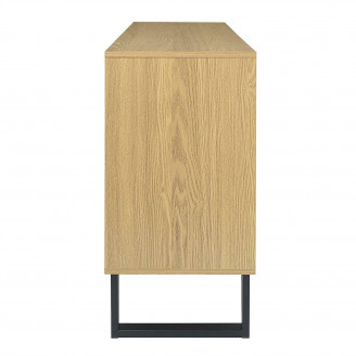 Komoda z półkami Calypso 120x35cm dąb / czarny Intesi