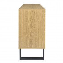 Komoda z półkami Calypso 120x35cm dąb / czarny Intesi
