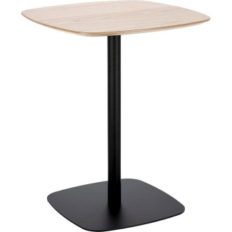 [OUTLET] Stół z jedną nogą Mizo 60x60cm dębowo-czarny Intesi