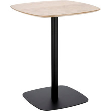 [OUTLET] Stół z jedną nogą Mizo 60x60cm dębowo-czarny Intesi