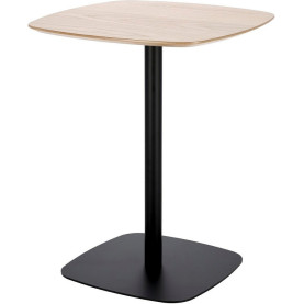 [OUTLET] Stół z jedną nogą Mizo 60x60cm dębowo-czarny Intesi