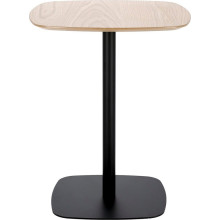 [OUTLET] Stół z jedną nogą Mizo 60x60cm dębowo-czarny Intesi