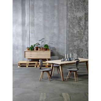 Stół fornirowany rozkładany A-line 210-310x100cm dąb bielony Actona