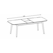 Stół fornirowany rozkładany Montreux 180-219x90cm orzech Actona