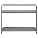 Konsola z półkami w stylu loft Seaford 100x35cm czarna Actona