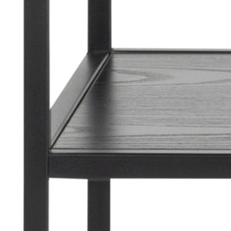 Konsola z półkami w stylu loft Seaford 100x35cm czarna Actona
