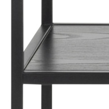 Konsola z półkami w stylu loft Seaford 100x35cm czarna Actona