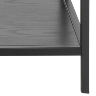 Konsola z półkami w stylu loft Seaford 100x35cm czarna Actona