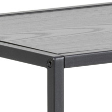 Konsola z półkami w stylu loft Seaford 100x35cm czarna Actona