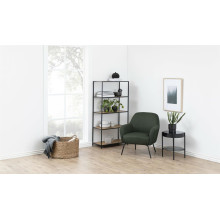 Regał loft na nóżkach 5 półek Seaford IX 77x150cm dąb / czarny Actona
