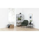 Regał loft na nóżkach 5 półek Seaford IX 77x150cm dąb / czarny Actona