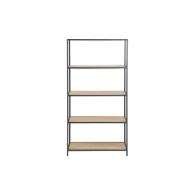 Regał loft na nóżkach 5 półek Seaford IX 77x150cm dąb / czarny Actona