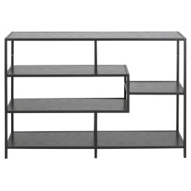 Regał loft z asymetrycznymi półkami Seaford V 114x78cm czarny Actona