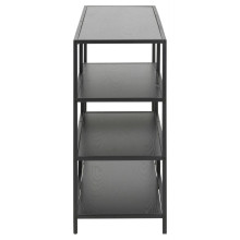 Regał loft z asymetrycznymi półkami Seaford V 114x78cm czarny Actona