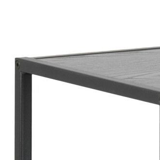 Regał loft z asymetrycznymi półkami Seaford V 114x78cm czarny Actona