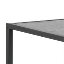 Regał loft z asymetrycznymi półkami Seaford V 114x78cm czarny Actona