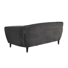 Pikowana sofa welurowa 3 osobowa Ria Vic 191cm szara Actona