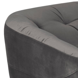 Pikowana sofa welurowa 3 osobowa Ria Vic 191cm szara Actona