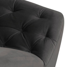 Pikowana sofa welurowa 3 osobowa Ria Vic 191cm szara Actona