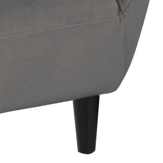 Pikowana sofa welurowa 3 osobowa Ria Vic 191cm szara Actona