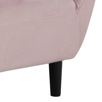 Pikowana sofa welurowa 3 osobowa Ria Vic 191cm różowa Actona