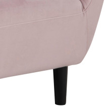 Pikowana sofa welurowa 3 osobowa Ria Vic 191cm różowa Actona